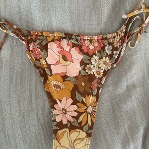 Salty Blonde x Billabong Retro Floral Cheeky Bikini Bottom